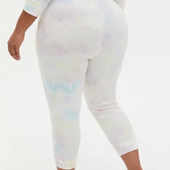 Torrid Disney Minnie Mouse Pastel Rainbow Tie Dye Crop Jogger size 4x NWT - Picture 5 of 9